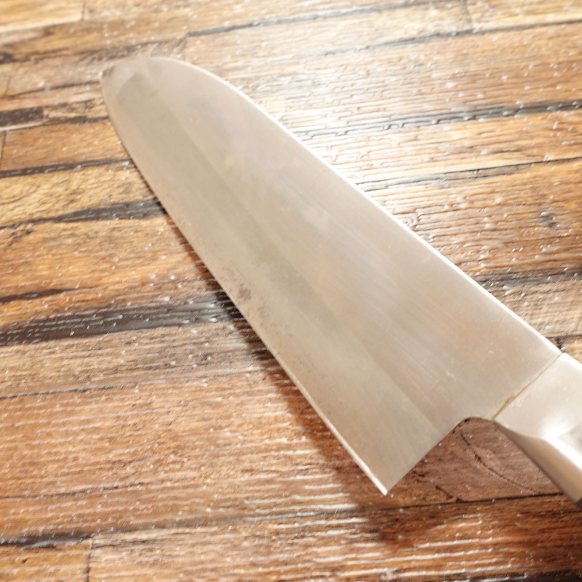 Seki Magoroku Muroya Santoku Knife, Sharpened, All-Purpose Knife, Hon-Warikomi, 3-layered Steel