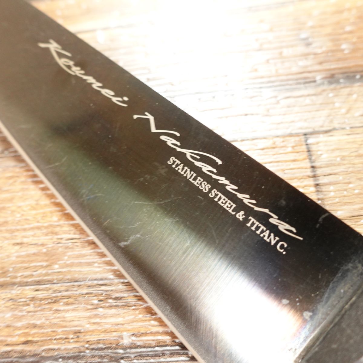 Koumei Nakamura Gyuto, Chef’s Knife, Sharpened, All-Purpose Knife, Black Titanium, Stainless Steel