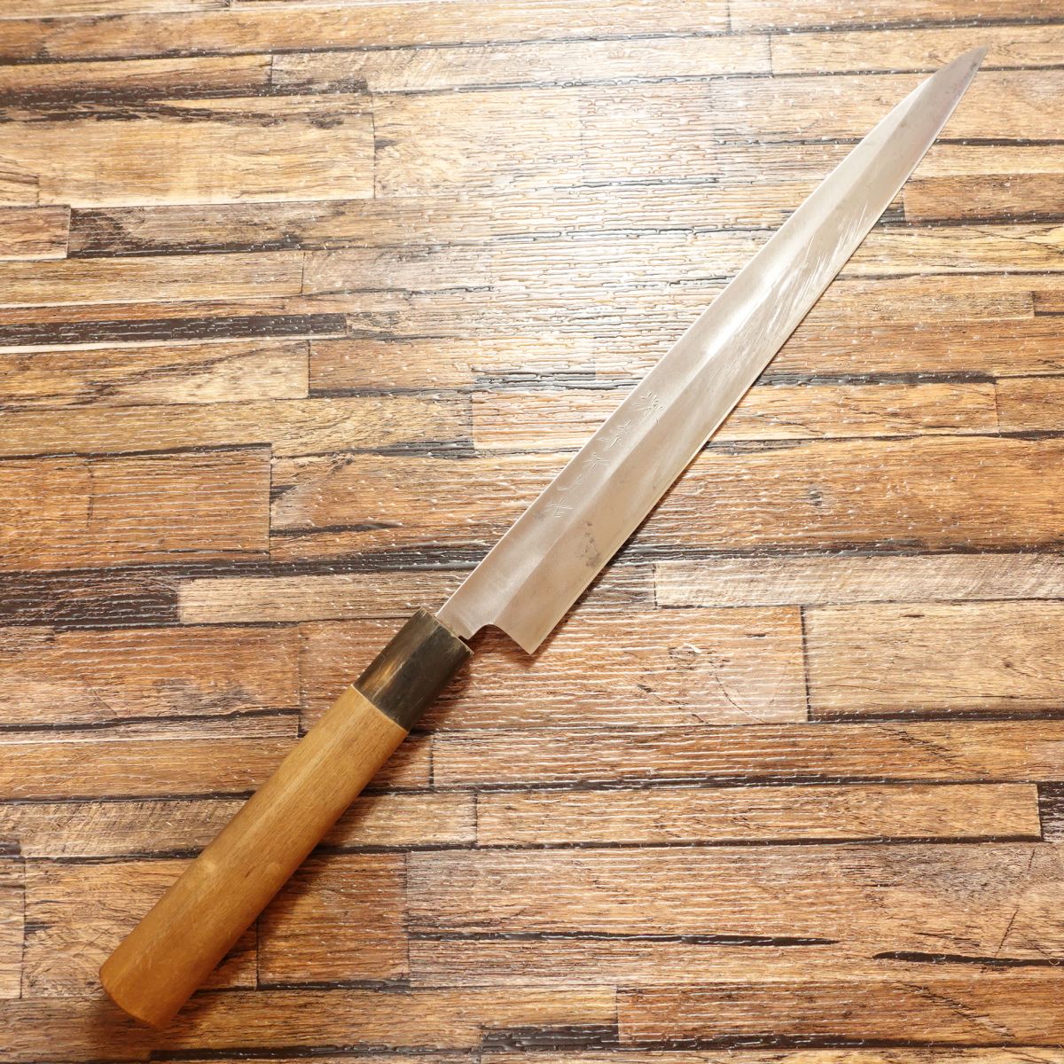 Sakai Takayuki Yanagiba Knife, Sharpened, Water Buffalo Handle, Sashimi Knife, Hagane Steel, Premium