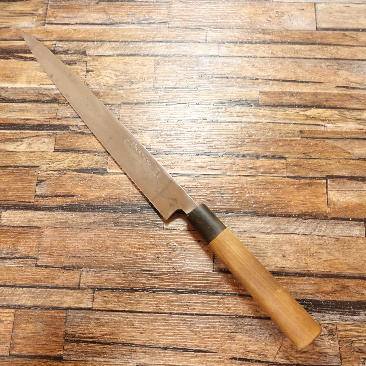 Sakai Takayuki Yanagiba Knife, Sharpened, Water Buffalo Handle, Sashimi Knife, Hagane Steel, Premium