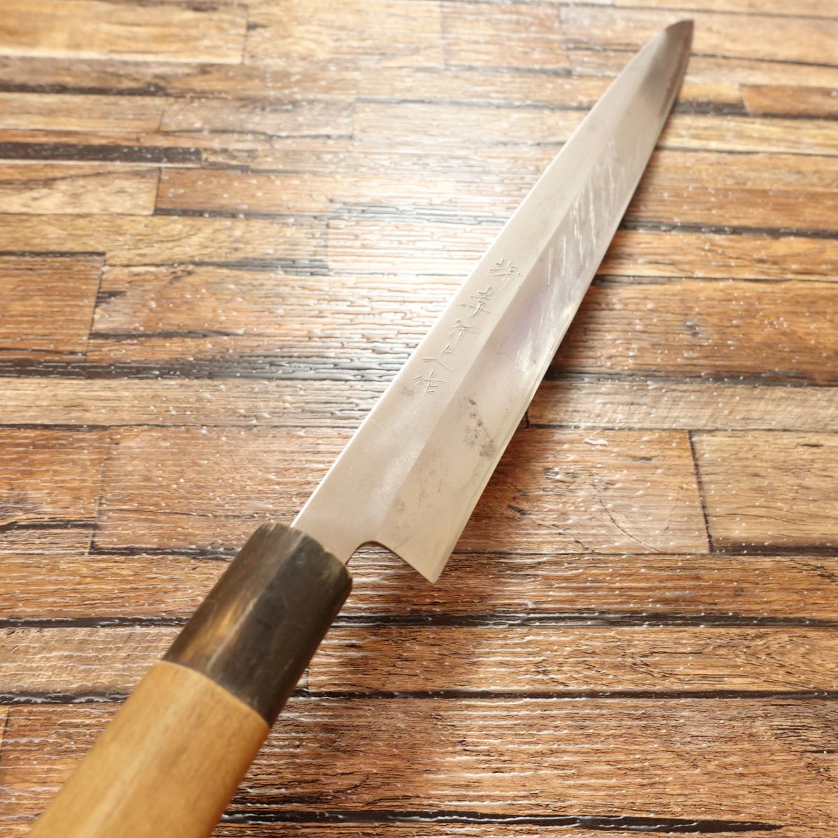 Sakai Takayuki Yanagiba Knife, Sharpened, Water Buffalo Handle, Sashimi Knife, Hagane Steel, Premium