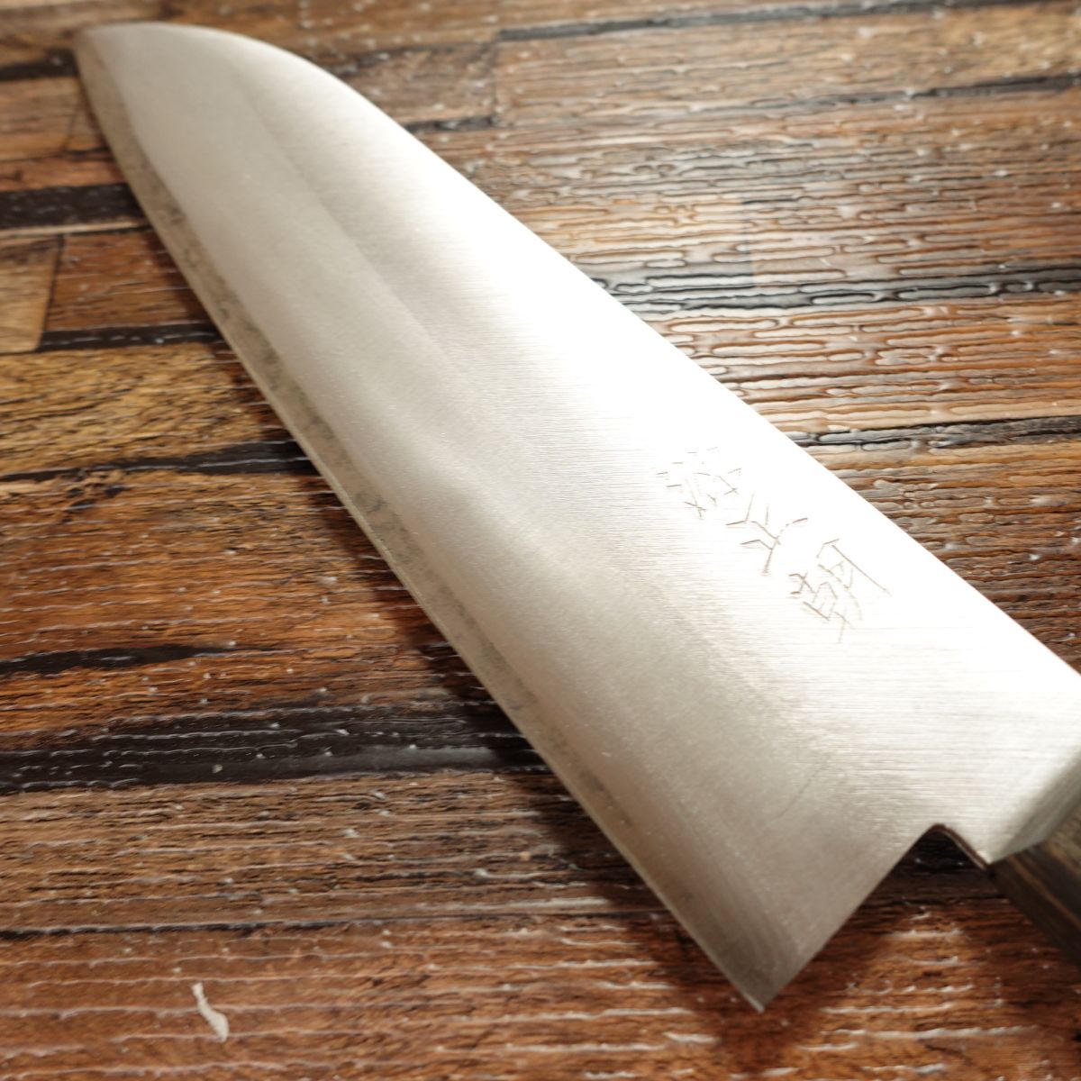 Minamoto Masatomo Santoku Knife, Sharpened, All-Purpose Knife, Hon-Warikomi, 3-layered