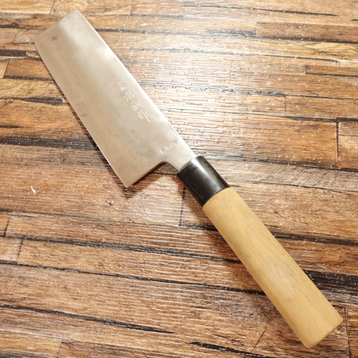 Chuzo Nakiri Knife, Sharpened, Thin Blade, Japanese Steel, Nakiri