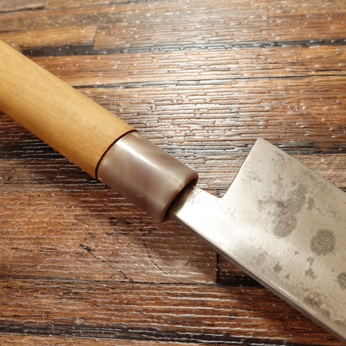 Teruhide Ai-Deba Knife, Sharpened, Hagane Steel, Funayuki Style, Thin Blade, Lightweight