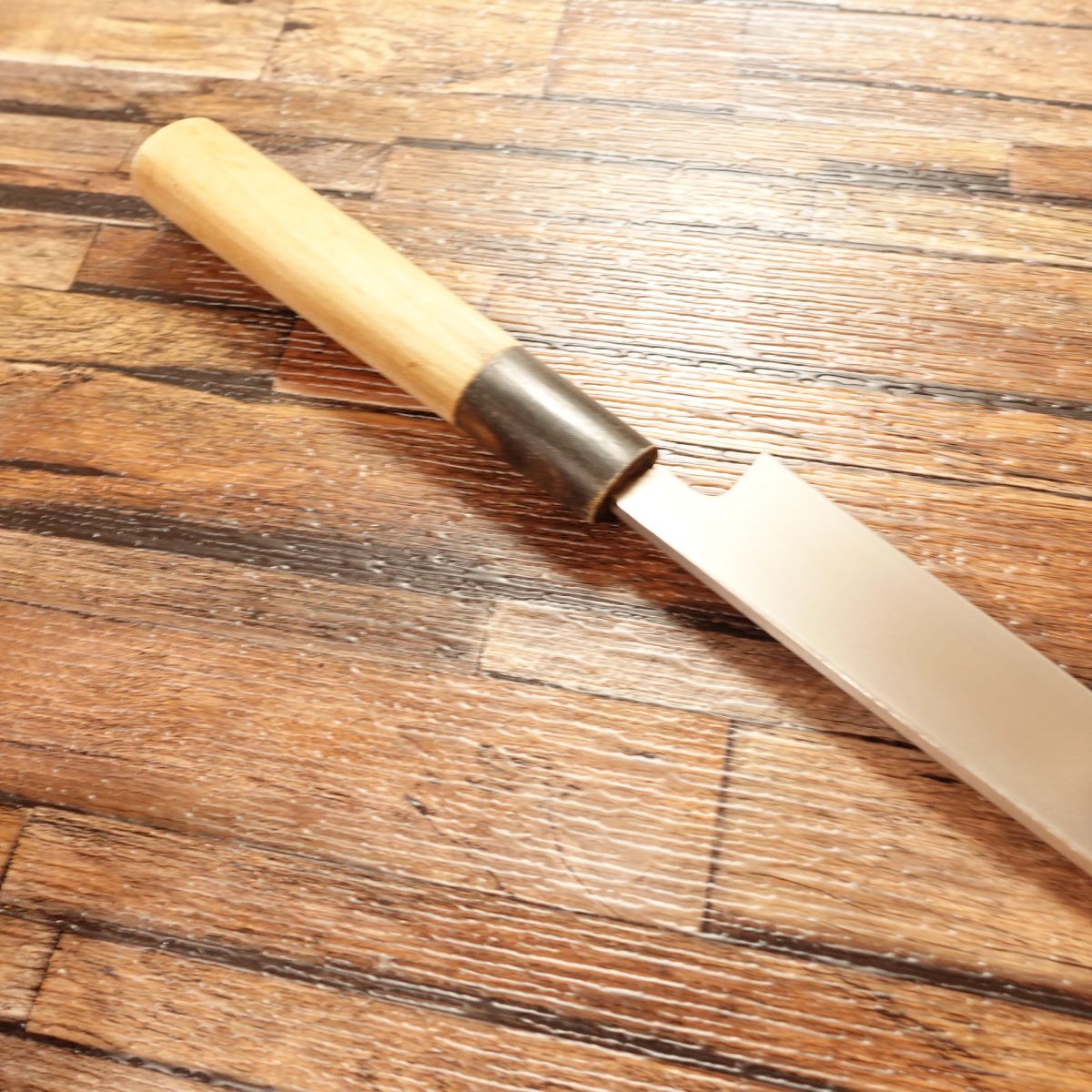 Sakai Takayuki Yanagiba Knife, Sharpened, Stainless Steel, Buffalo Horn Handle, Sashimi Knife, Single Bevel