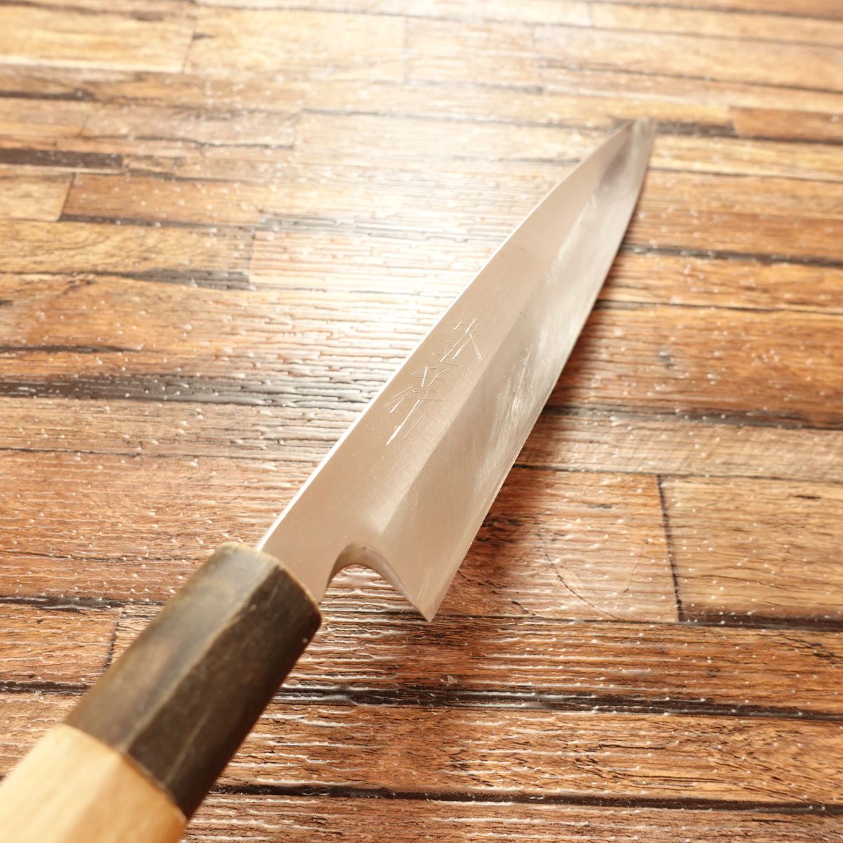 Sakai Takayuki Yanagiba Knife, Sharpened, Stainless Steel, Buffalo Horn Handle, Sashimi Knife, Single Bevel