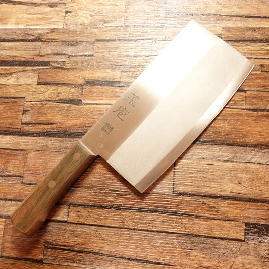 Naho Chinese Cleaver, Sharpened, Vegetable Knife, Stainless Steel, Double Bevel, Almost Unused, KAI