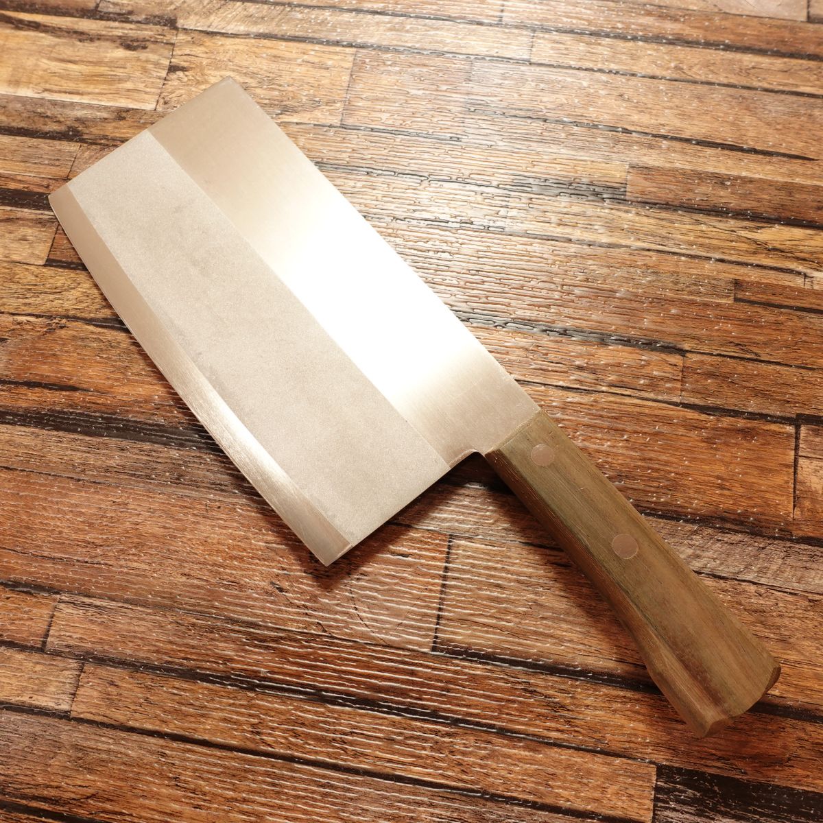 Naho Chinese Cleaver, Sharpened, Vegetable Knife, Stainless Steel, Double Bevel, Almost Unused, KAI