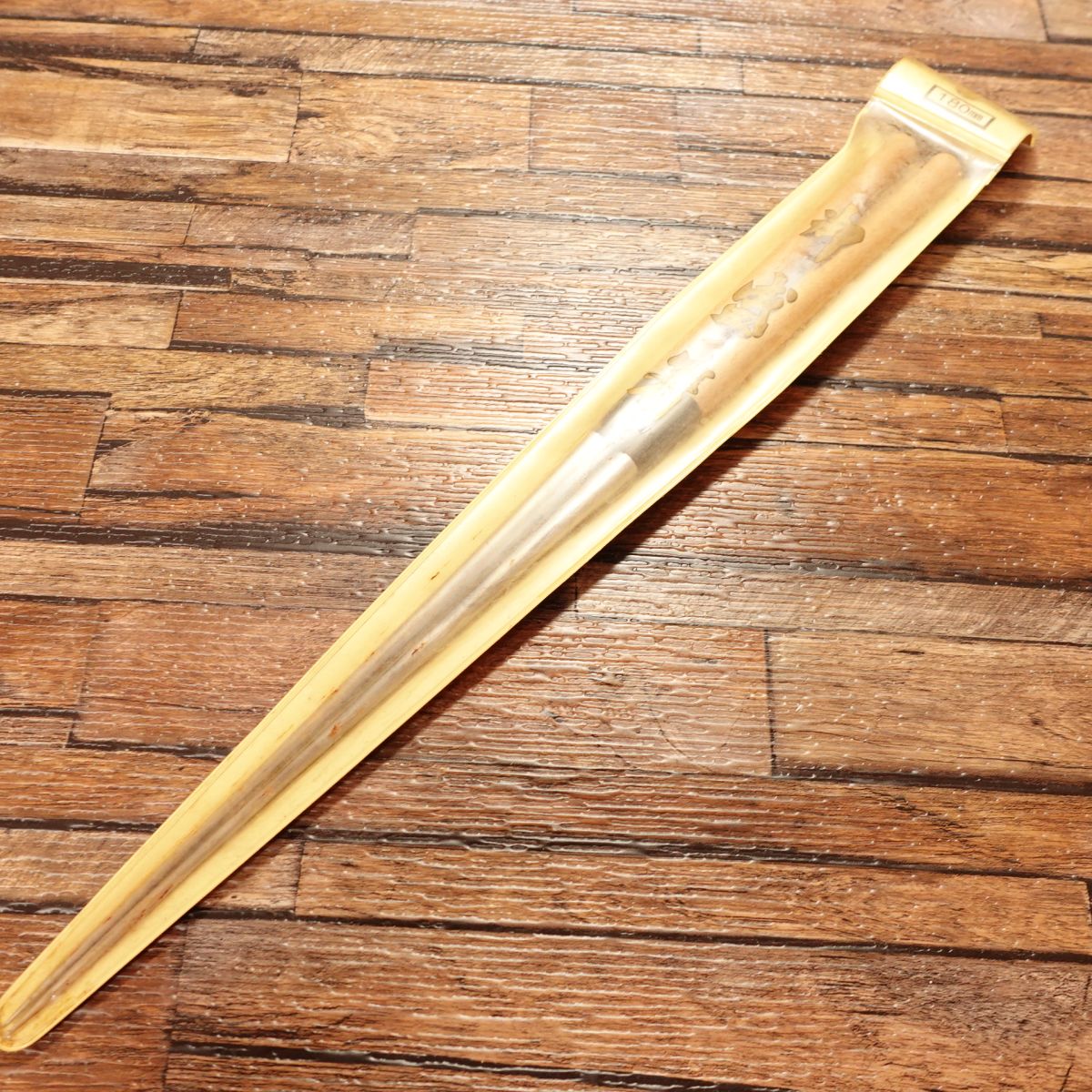 Serving Chopsticks with Water Buffalo Handle, S Logo, Protective Case, Made from Magnolia Wood