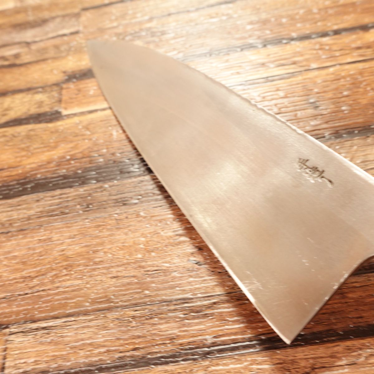 Seki Takayasu Deba Knife, Sharpened, Steel, Handcrafted with Sticker