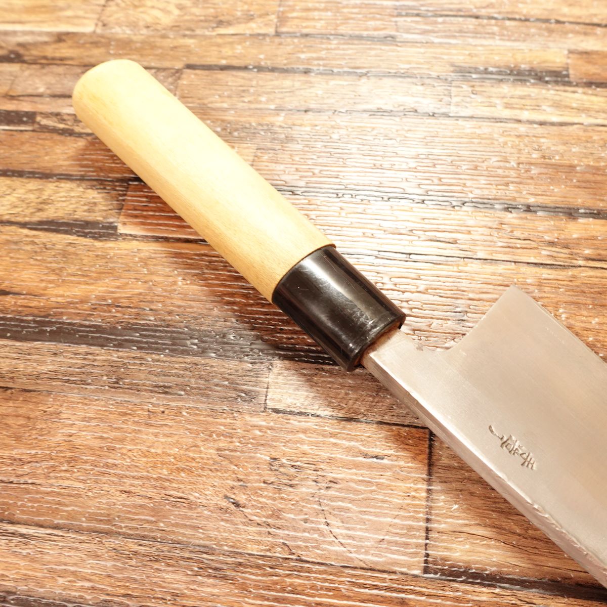 Seki Takayasu Deba Knife, Sharpened, Steel, Handcrafted with Sticker