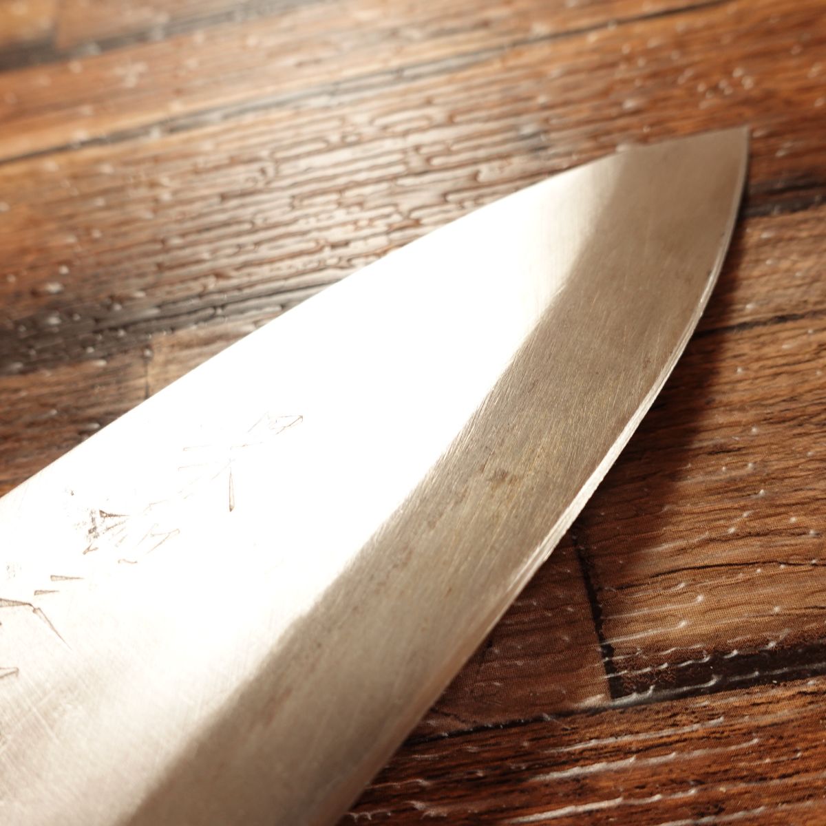 Sakai Wasaburo Deba Knife, Sharpened, Aji-kiri, Small Deba Knife, with Sakai Traditional Blades Quality Assurance Seal