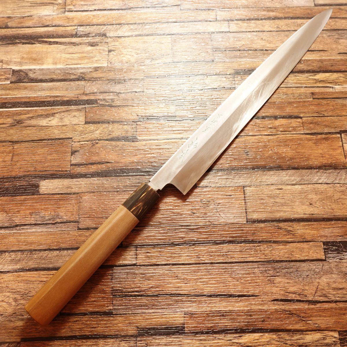 Sugimoto Yanagiba Knife, Sharpened, Buffalo Horn Handle, Sashimi Knife, 300mm, Shimousa Province