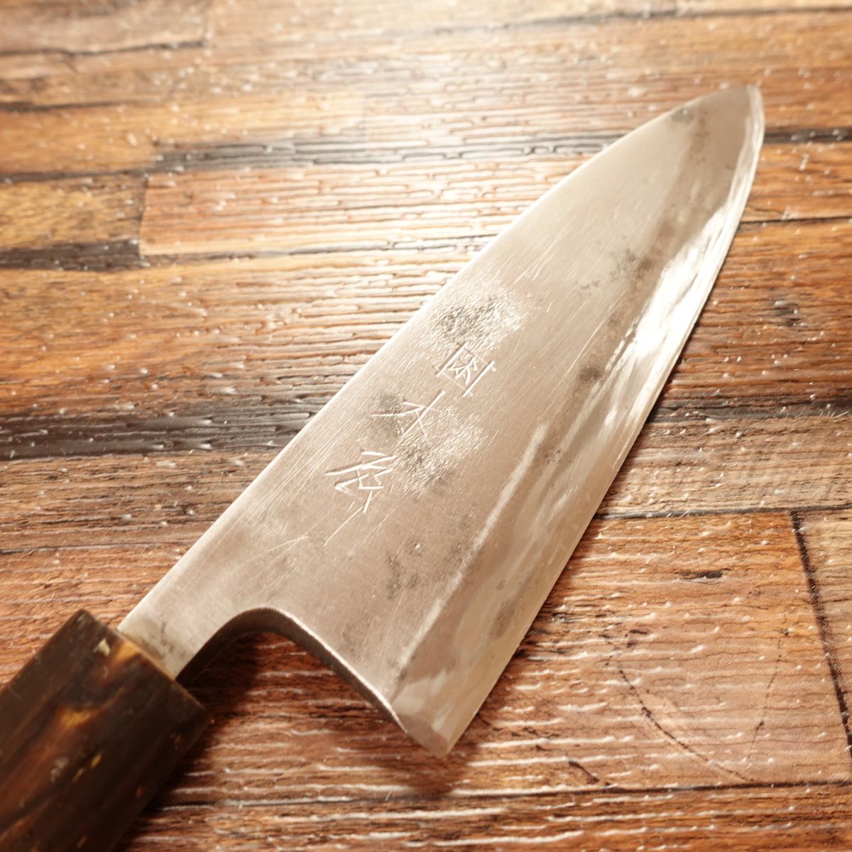 Kiya Deba Knife, Sharpened, Buffalo Horn Handle, Izutsuki, Small Deba Knife, Aji-kiri