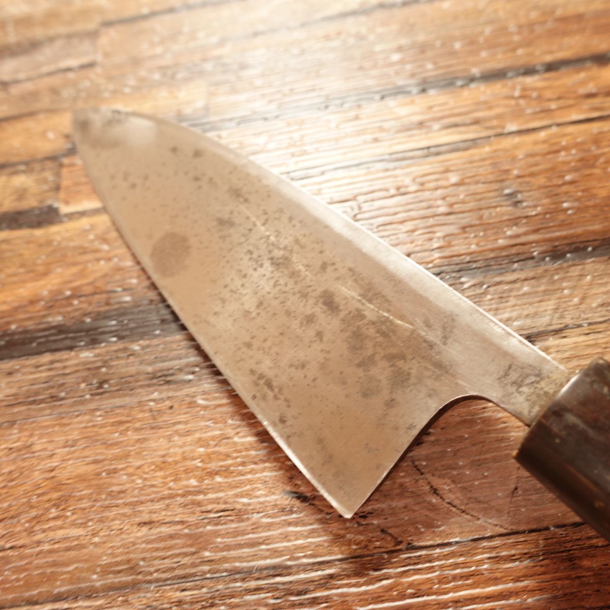 Kiya Deba Knife, Sharpened, Buffalo Horn Handle, Izutsuki, Small Deba Knife, Aji-kiri