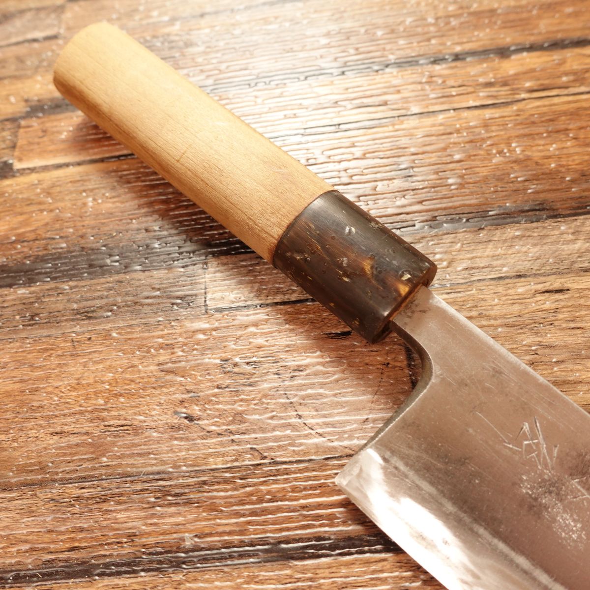 Kiya Deba Knife, Sharpened, Buffalo Horn Handle, Izutsuki, Small Deba Knife, Aji-kiri