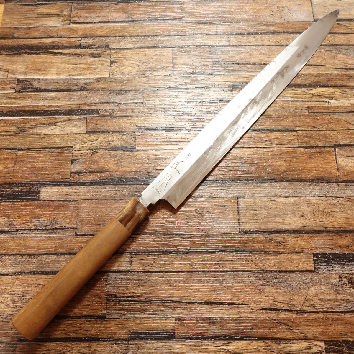 Masamoto Sohonten Yanagiba Knife, Sharpened, Water Buffalo Handle, Sashimi Knife, 335mm, Lightly Used