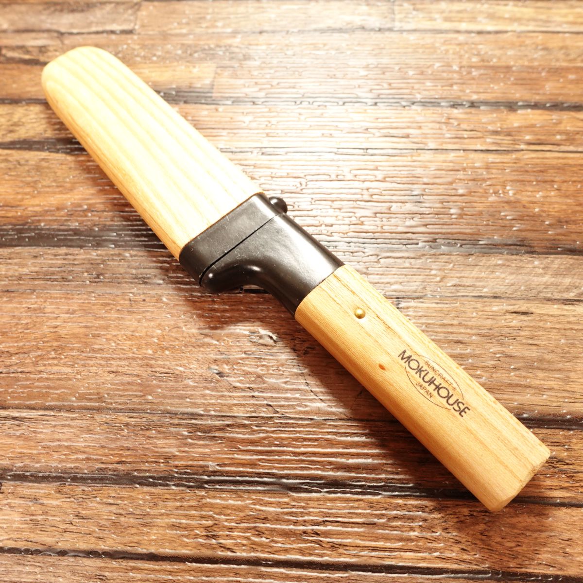 MOKUHOUSE Petty Knife, Sharpened, Fruit Knife, with Wooden Sheath, Unused in Storage