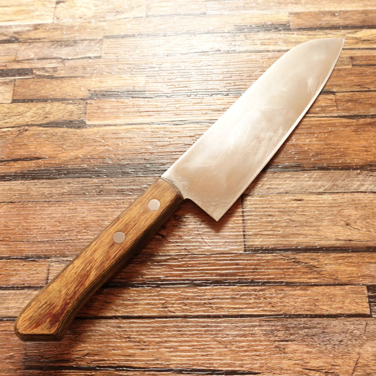 Masahiro Santoku Knife, Sharpened, All-Purpose Knife, Very Thin, Lightweight, Stainless Steel