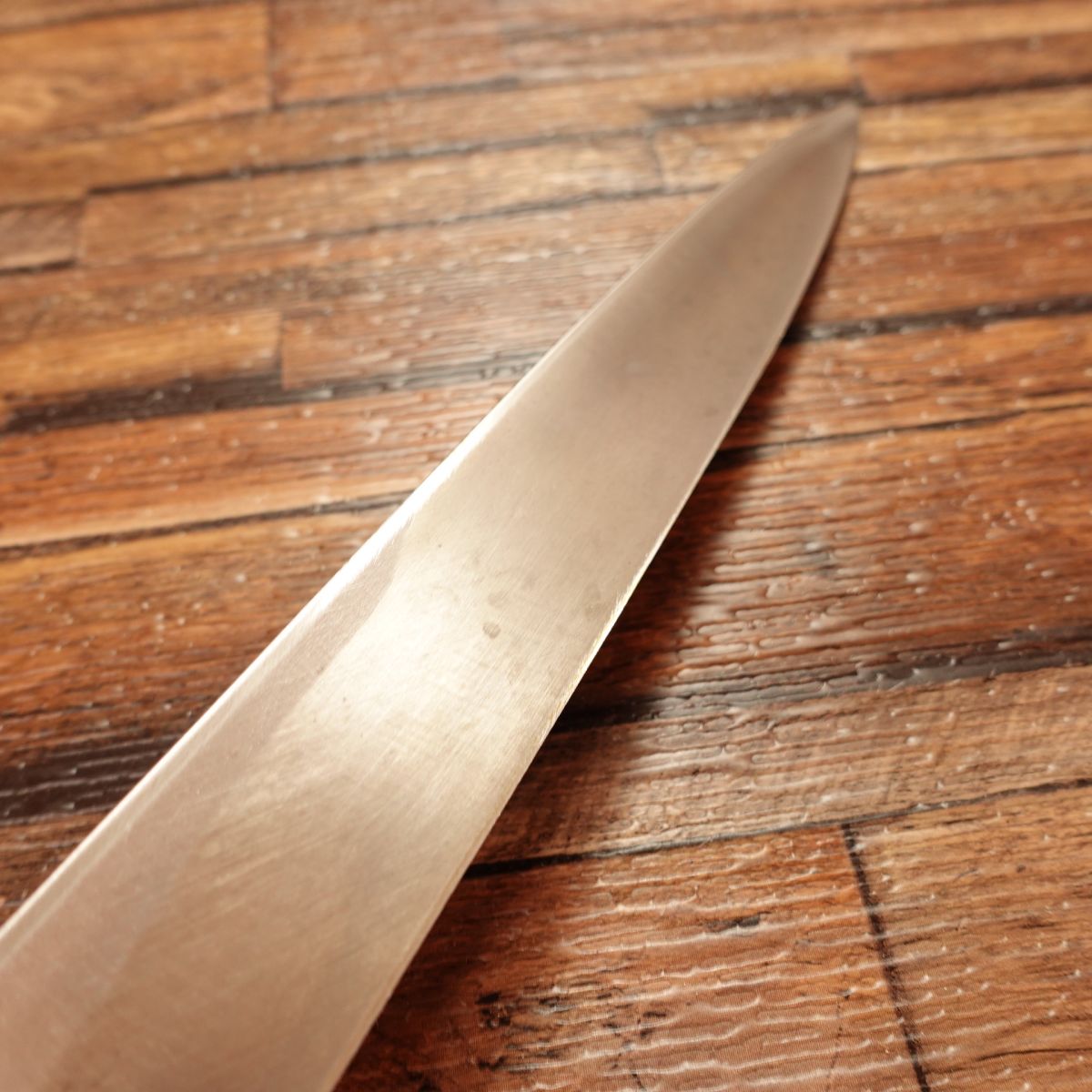 Sakai Ichimonji Mitsuhide Yanagiba Knife, Sharpened, Left-handed Sashimi Knife, Steel, Minimal Signs of Use