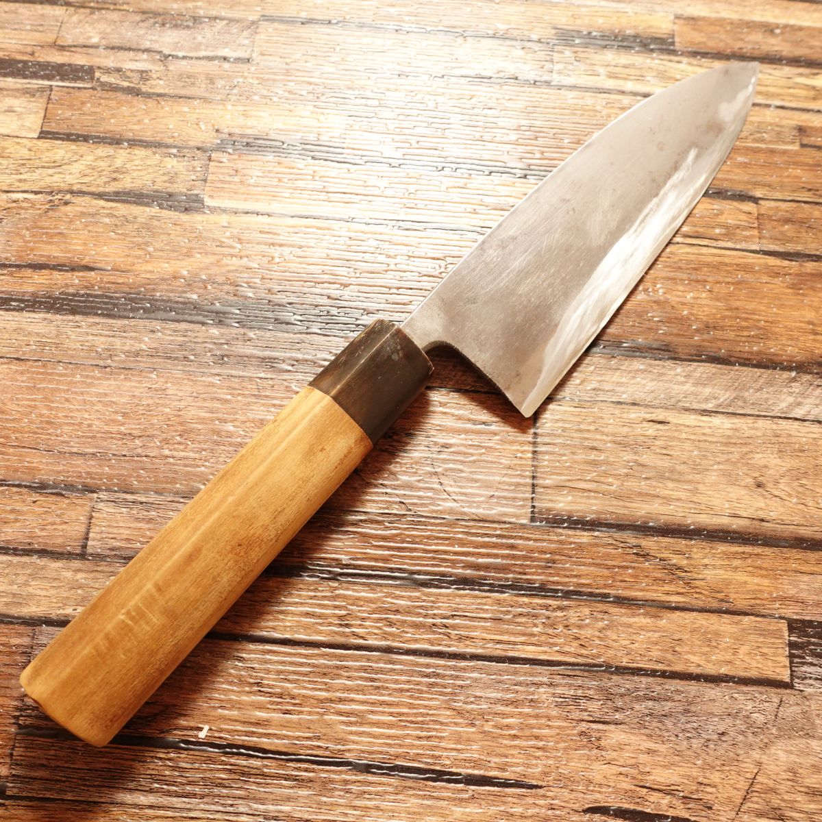 Masamoto Deba Knife, Sharpened, Water Buffalo Handle, Hidemasa, Hagane Steel