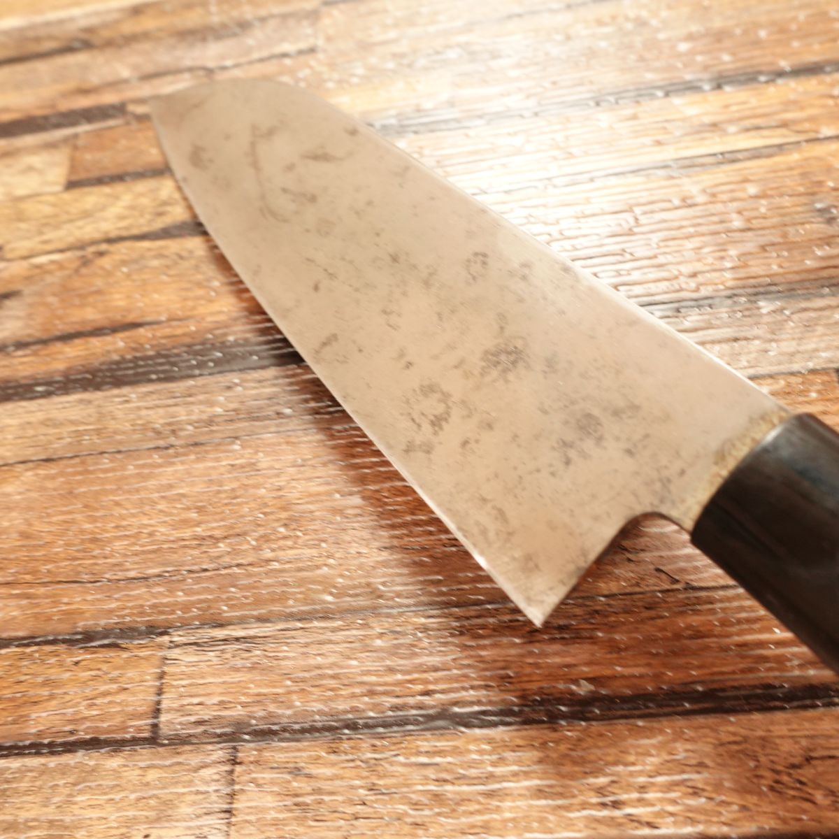 Sakai Takeaki Wa-Santoku Knife, Sharpened, All-Purpose Knife, Single-Bevel, Ai-Deba, 3mm Thick