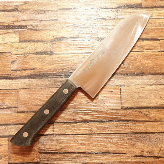 Hirotsuna Santoku Knife, Sharpened, All-Purpose Knife, Stainless Steel, AH-40, Made by Hirotsuna