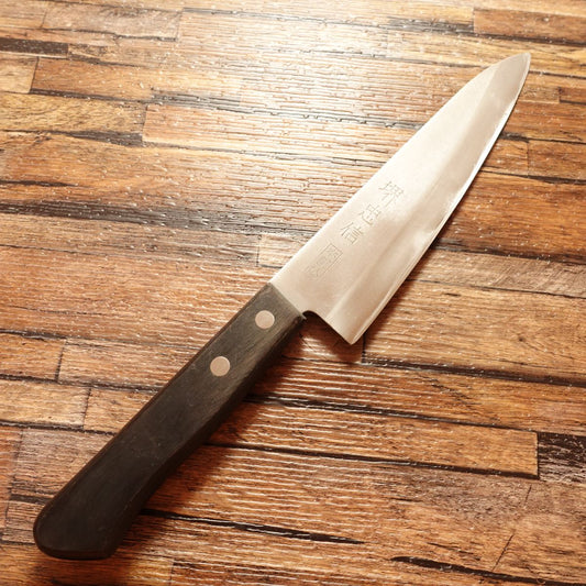 Sakai Tadanobu Santoku Knife, Sharpened, All-Purpose Knife, Hon-Warikomi, 3-layered, Double Bevel