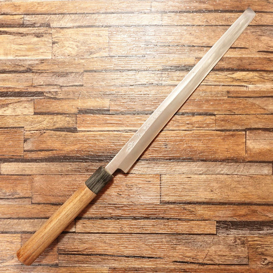 Noshu Tomomasa Tako-Hiki Knife, Sharpened, Water Buffalo Handle, Sashimi Knife, Aogami #2 Steel, Octopus Knife, 265mm