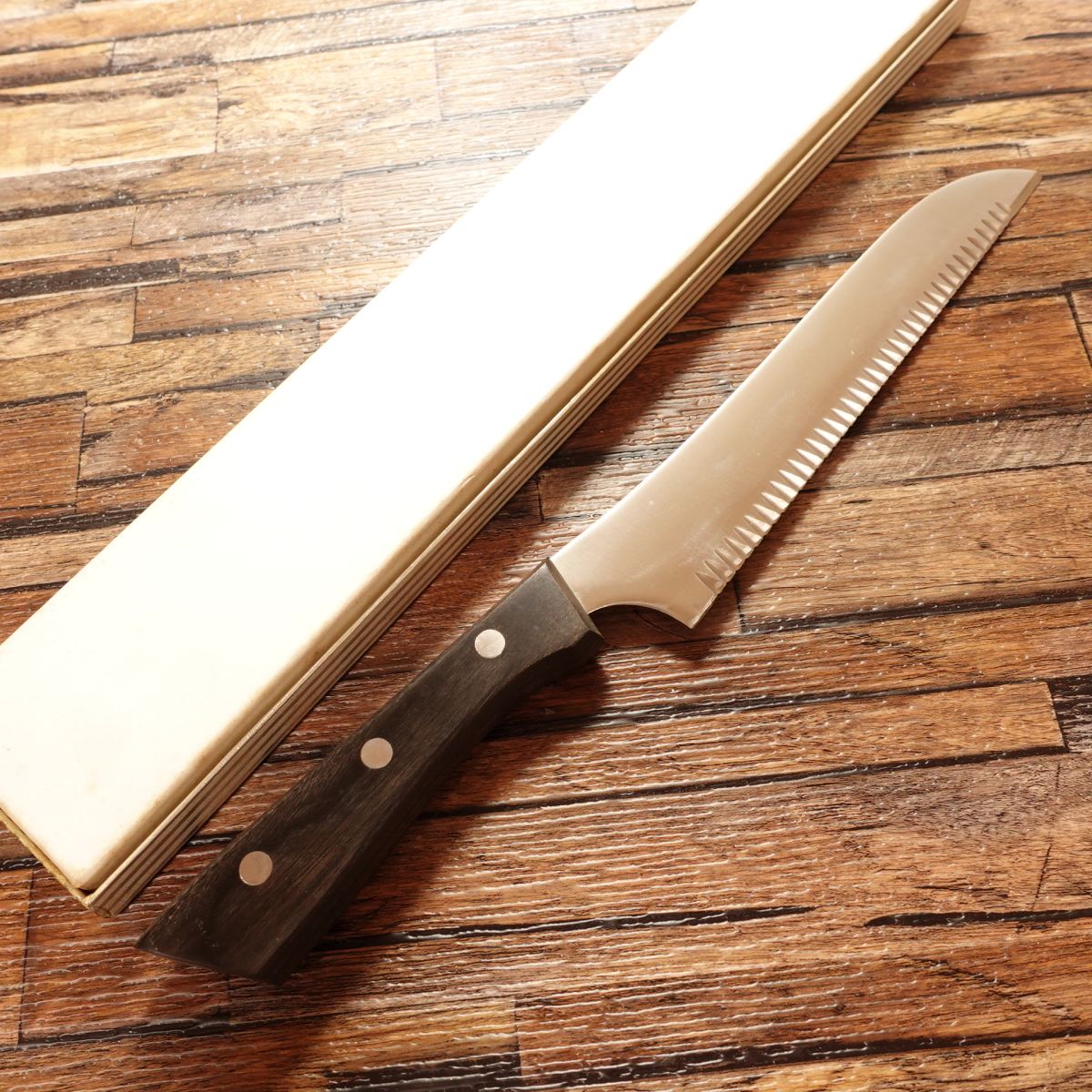 Tsuboyoshikane Cheese Knife, Unused, Stored, Stainless Steel, Boxed, Deadstock