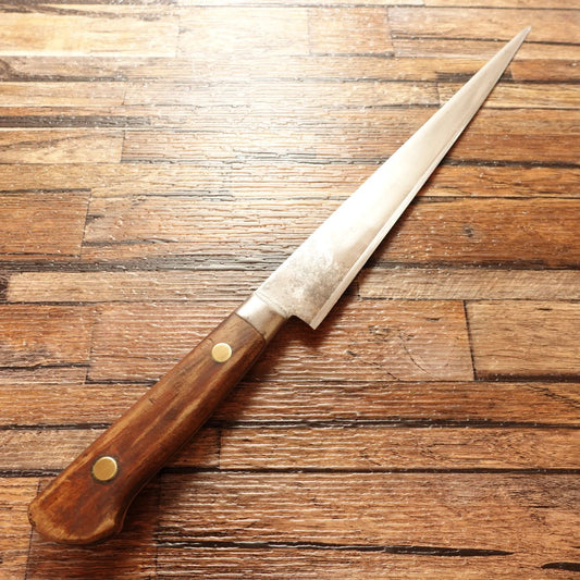 Hagane Sujihiki Knife, Sharpened, Slicer, Yasugi Steel Mark?, Single-Bevel Like