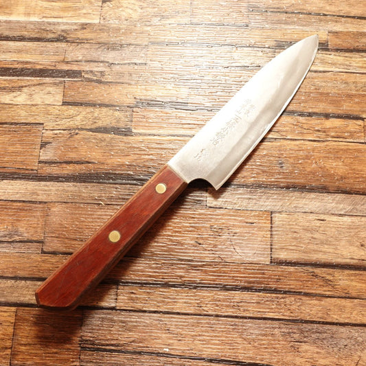 Sanjo Kokaji Santoku Knife, Sharpened, All-Purpose Knife, Hon-Warikomi, Nara Wakakusayama Rumor, Forged