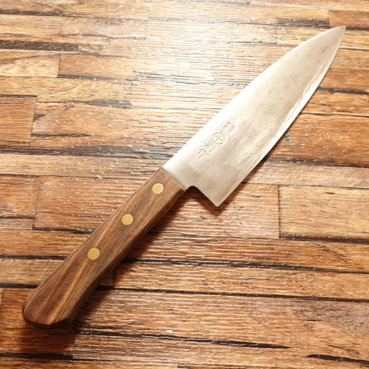 Nara Wakakusayama Maruju Santoku Knife, Sharpened, All-Purpose Knife, Hagane Steel, Hon-Warikomi, Tanaka