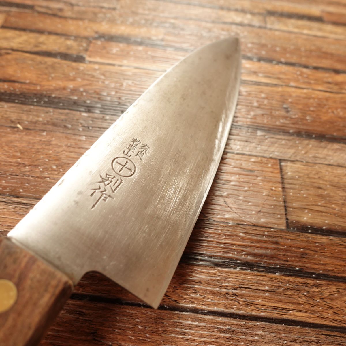 Nara Wakakusayama Maruju Santoku Knife, Sharpened, All-Purpose Knife, Hagane Steel, Hon-Warikomi, Tanaka