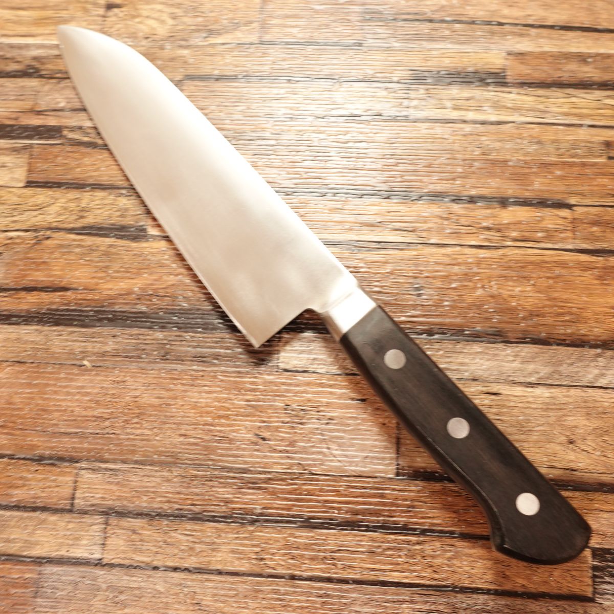 Nihonkai Santoku Knife, Sharpened, All-Purpose Knife, Molybdenum Steel, Hon-Warikomi, Stainless Steel