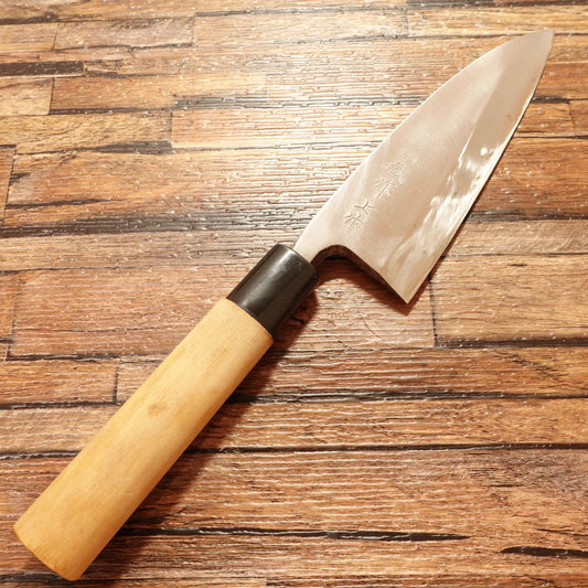 Senzou Deba Knife, Sharpened, Made by Senzou, Premium Grade, Hagane Steel, Lightly Used