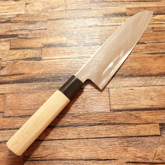 Sakai Ichiji Wa-Santoku Knife, Sharpened, All-Purpose Knife, Honwarikomi Blade, Lightly Used