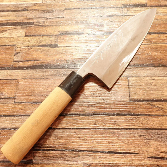 Ichimonji Kikumitsu Deba Knife, Sharpened, Hand-Forged, Honke Ichimonji Kikumitsu, 165mm