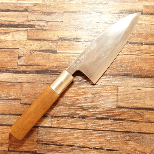 Super Hard-to-Read Signature Deba Knife, Sharpened, Yasuki Steel, Premium Quality, 150mm