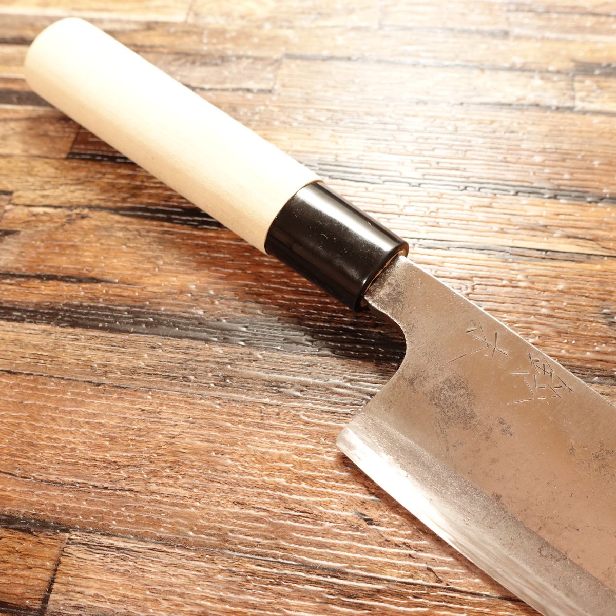 Futamiura Kiku-Ichimonji Deba Knife, Sharpened, Hagane, Suzuki