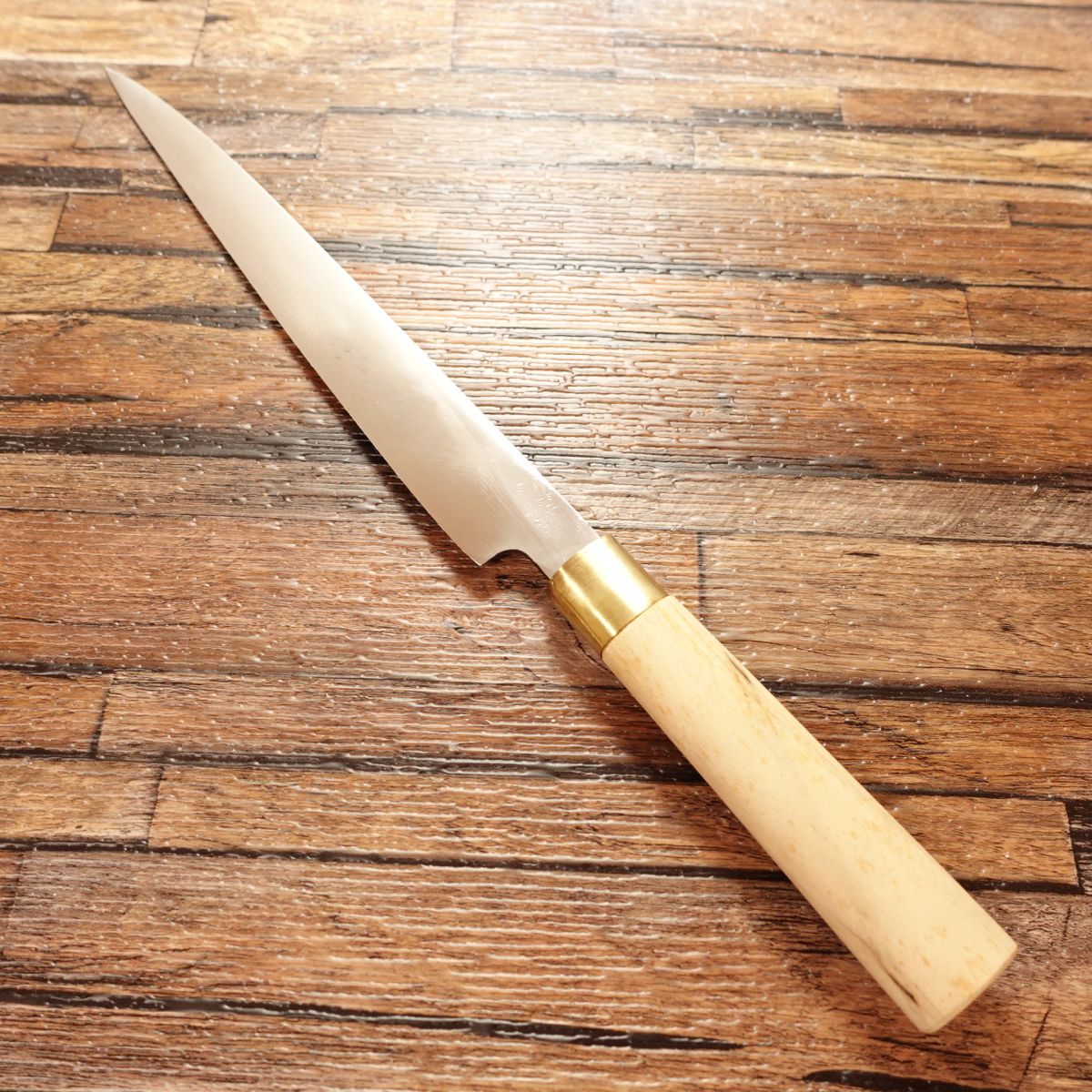 Kazuyuki Yanagiba Knife, Sharpened, Sashimi Knife, 3mm Blade Thickness, Thin and Light