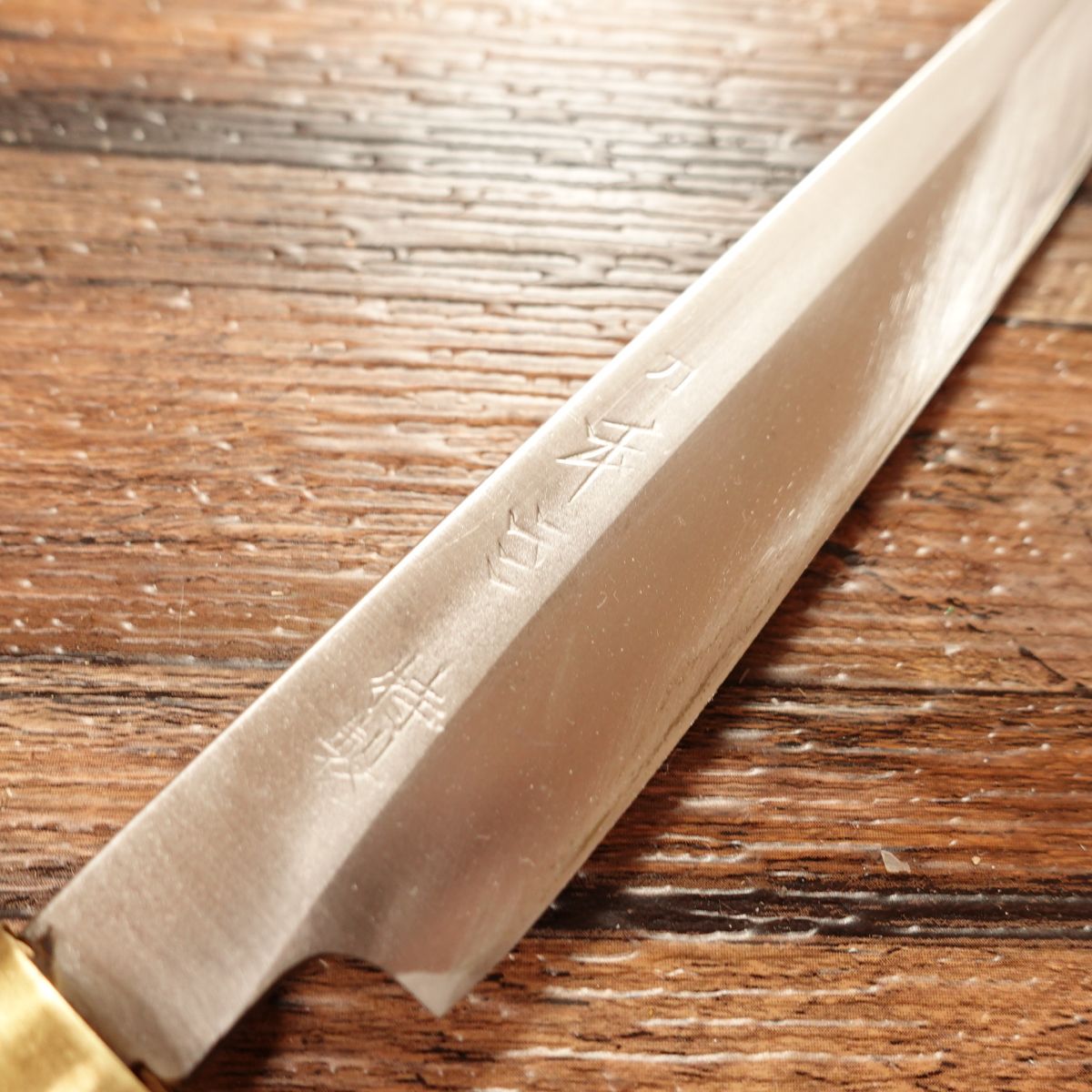 Kazuyuki Yanagiba Knife, Sharpened, Sashimi Knife, 3mm Blade Thickness, Thin and Light