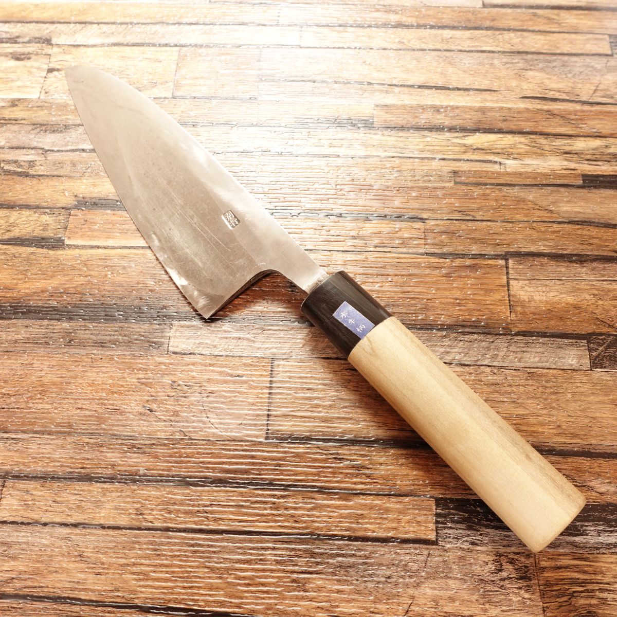 Sakai Takayuki Deba Knife, Sharpened, Water Buffalo Handle, Carefully Used, With Seal