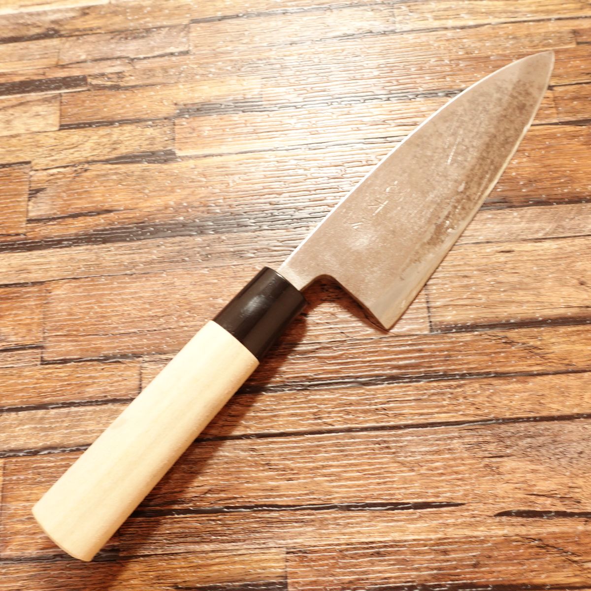 Kiya Yoshihisa Deba Knife, Sharpened, Gourd Handle, Hagane Steel