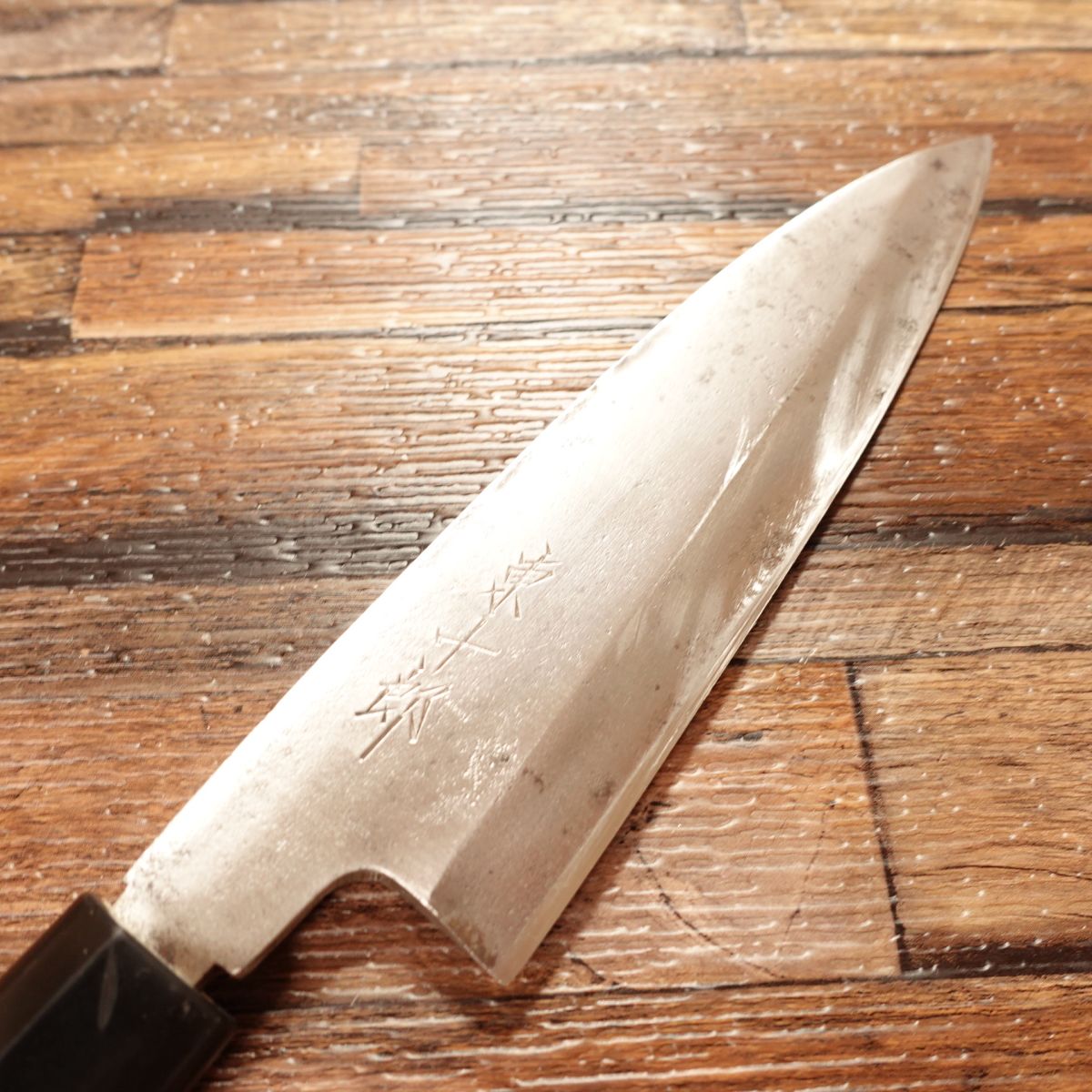 Tojuro Aideba Knife, Sharpened, Funayuki Knife, Wa-Santoku, Single-Bevel