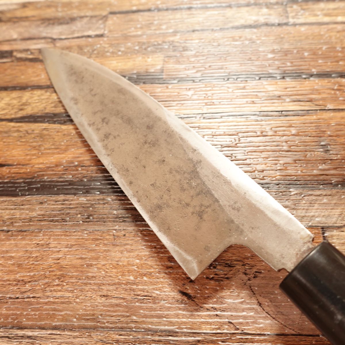 Tojuro Aideba Knife, Sharpened, Funayuki Knife, Wa-Santoku, Single-Bevel