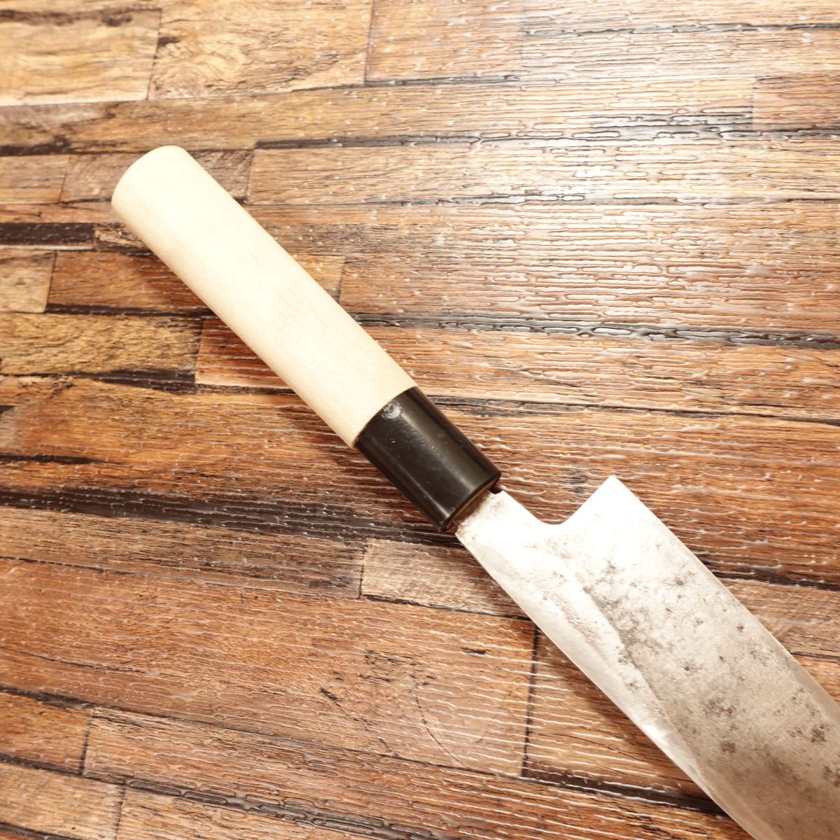 Tojuro Aideba Knife, Sharpened, Funayuki Knife, Wa-Santoku, Single-Bevel