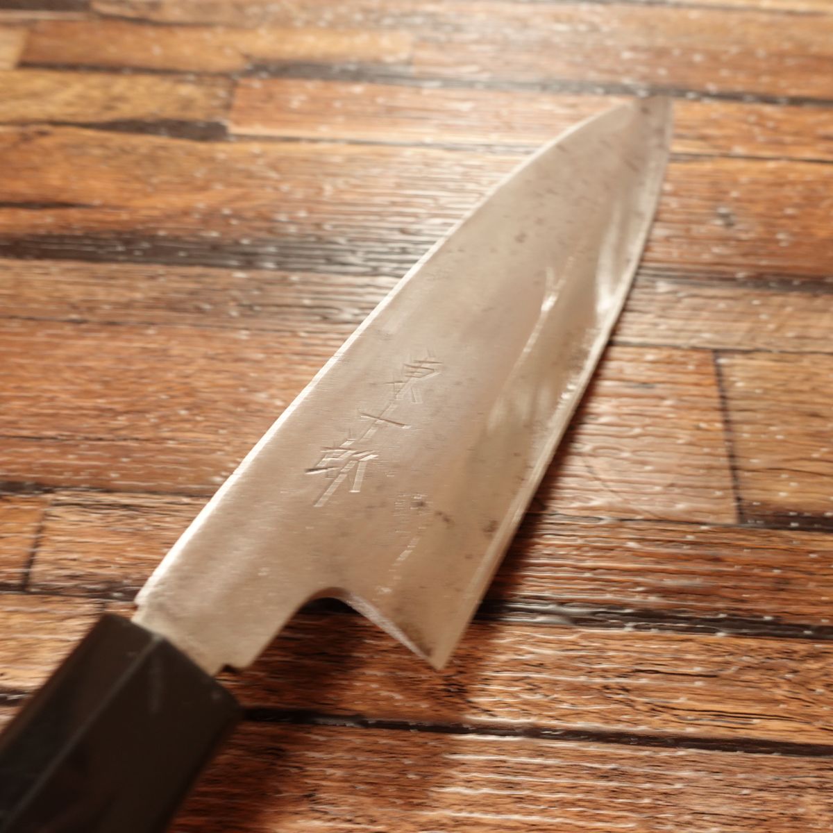 Tojuro Aideba Knife, Sharpened, Funayuki Knife, Wa-Santoku, Single-Bevel