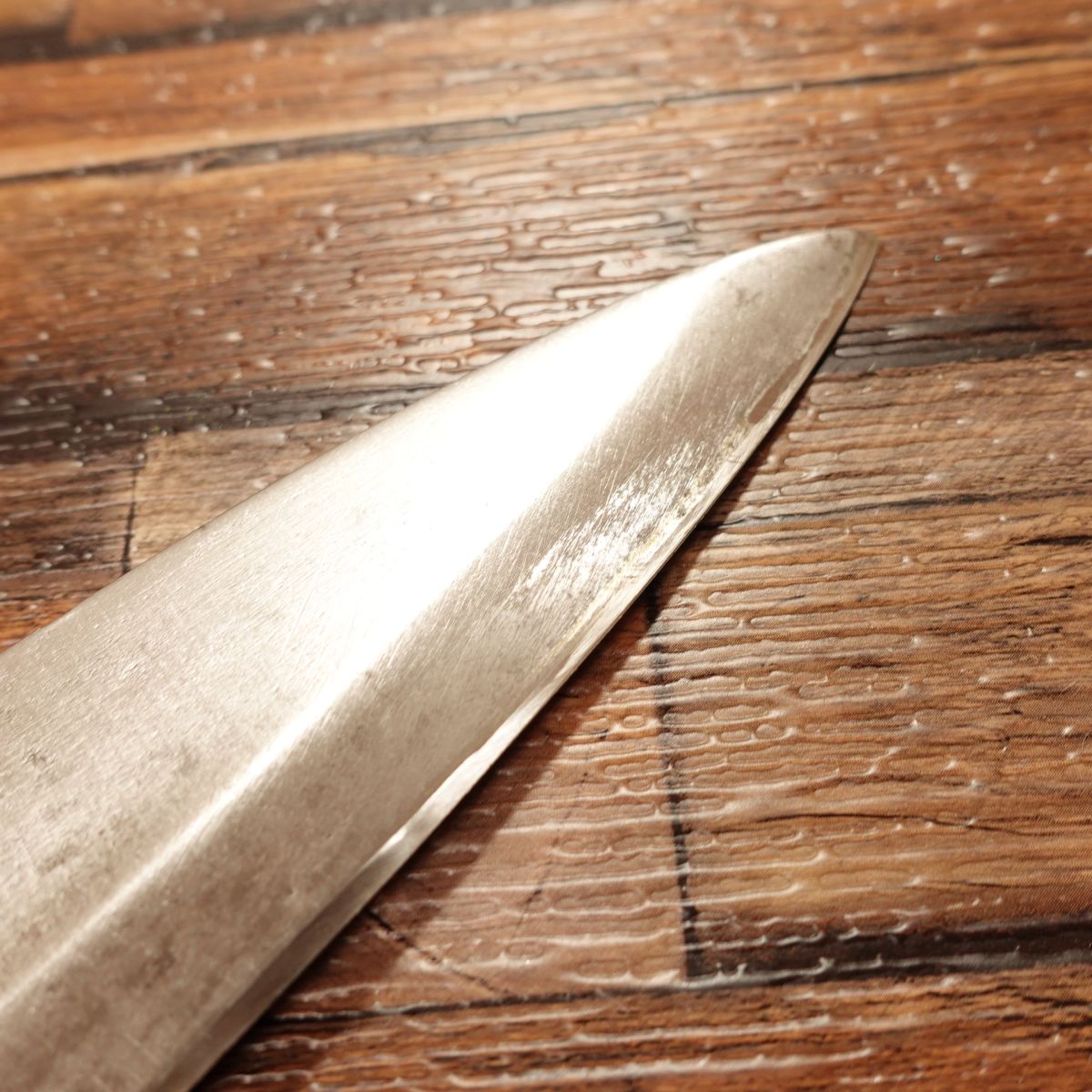 Sakai Rikitetsu Ai-Deba Knife, Sharpened, Funayuki Knife, Japanese Santoku, Single Bevel