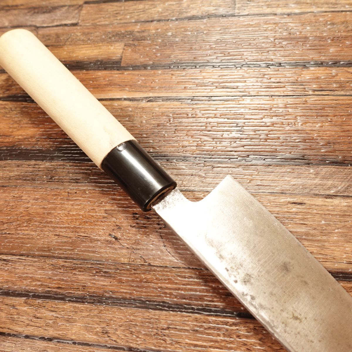 Sakai Rikitetsu Ai-Deba Knife, Sharpened, Funayuki Knife, Japanese Santoku, Single Bevel